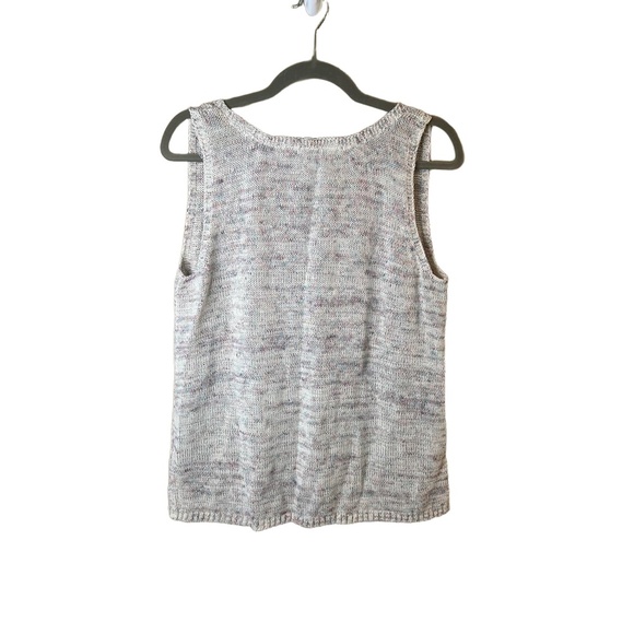 J.Jill Heathered Sleeveless V-Neck Knit Tank Top Medium - Picture 5 of 12